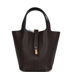Hermès Hermes Picotin Lock 18 Ebene Barenia Faubourg Gold Hardware