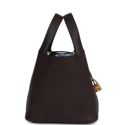 Hermès Hermes Picotin Lock 18 Ebene Barenia Faubourg Gold Hardware -Online Bag Store H PI 240311 3 04