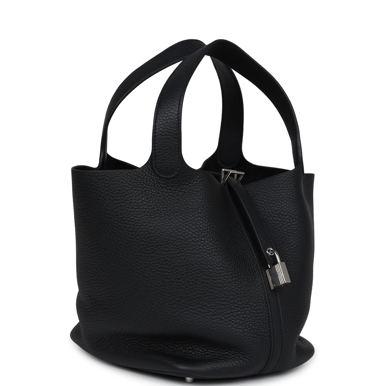 Hermès Hermes Picotin Lock 22 Black Clemence Palladium Hardware 4 Hermès Hermes Picotin Lock 22 Black Clemence Palladium Hardware - Image 2