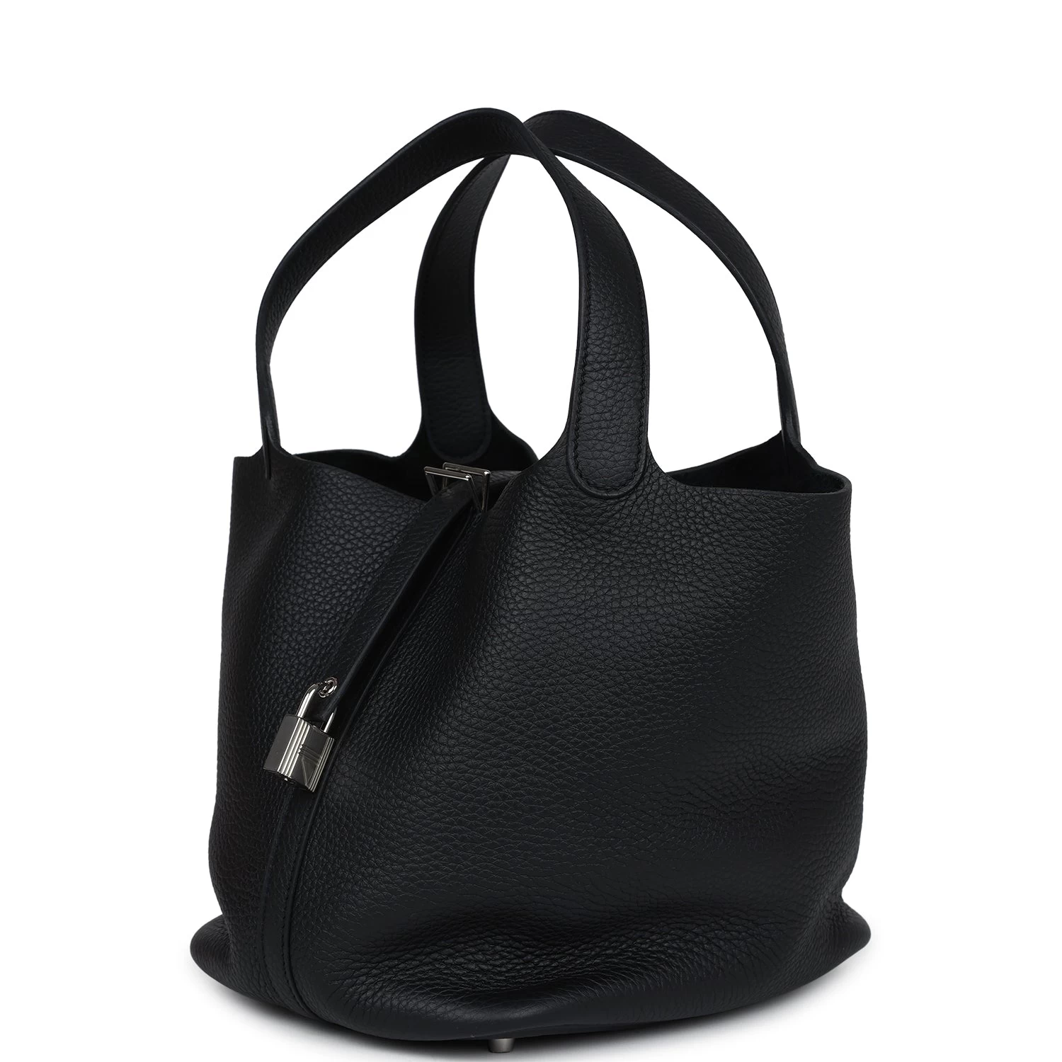 Hermès Hermes Picotin Lock 22 Black Clemence Palladium Hardware 7 Hermès Hermes Picotin Lock 22 Black Clemence Palladium Hardware - Image 5