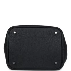 Hermès Hermes Picotin Lock 22 Black Clemence Palladium Hardware 15 Hermès Hermes Picotin Lock 22 Black Clemence Palladium Hardware -Online Bag Store H PI 240315 2 TC 06