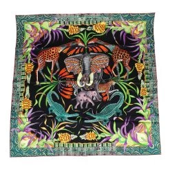 Hermès Hermes âLa Marche Du Zambezeâ Silk Scarf 90cm