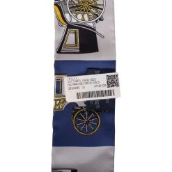 Hermès Hermes "Voitures Exquises" Bleu Marine Silk Twilly Pair -Online Bag Store H SCAO 052121 1 4