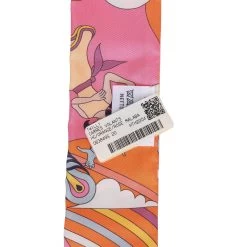 Hermès Hermes "Carres Volants" Orange Silk Twilly Pair -Online Bag Store H SCAO 063022 1 04 d18ebcc9 6471 458b b032 0088a5cb3271