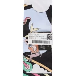 Hermès Hermes "Carres Volants" Black Silk Twilly Pair -Online Bag Store H SCAO 063022 4 04