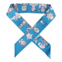 Hermès Hermes "Dress Code" Bleu Azur Silk Twilly