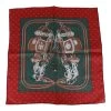 Hermès Hermes "Brides De Gala Love" Bordeaux Silk Pocket Square Scarf 45cm