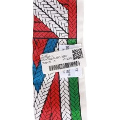 Hermès Hermes "Tresses H" Rouge Silk Twilly Pair -Online Bag Store H SCAO 100522 2 04