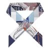 Hermès Hermes "Cliquetis" Marine Silk Twilly -Online Bag Store H SCAO 112822 1 01