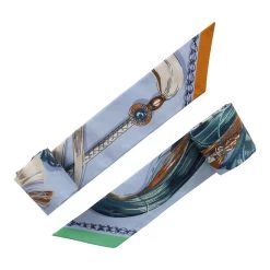 Hermès Hermes "Cavalcades" Bleu Ciel Silk Twilly Pair -Online Bag Store H SCAO 230822 1 03