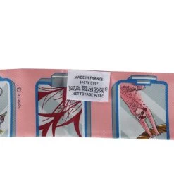 Hermès Hermes "Story" Rose, Bleu, And Jaune Silk Twilly -Online Bag Store H SCAO 230921 2 WL 03