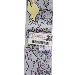 Hermès Hermes "Mille Et Un Lapins" Gris Perle, Rose, Jaune Silk Twilly -Online Bag Store H SCAO 231025 5 03