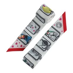 Hermès Hermes "Hermes Story" Blanc/Gris/Rouge Silk Twilly Pair -Online Bag Store H SCAO 240108 2 03