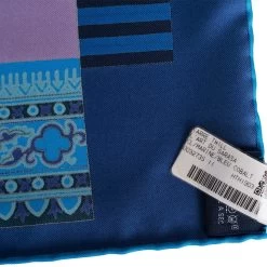 Hermès Hermes "L'Art Du Sarasa" Ciel Silk Twill Scarf 90cm -Online Bag Store H SCAO90 092319 1 3