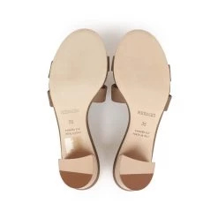 Hermès Hermes Oasis Sandals Etoupe Epsom Block Heels 35 -Online Bag Store H SH 230324 11 MX 09
