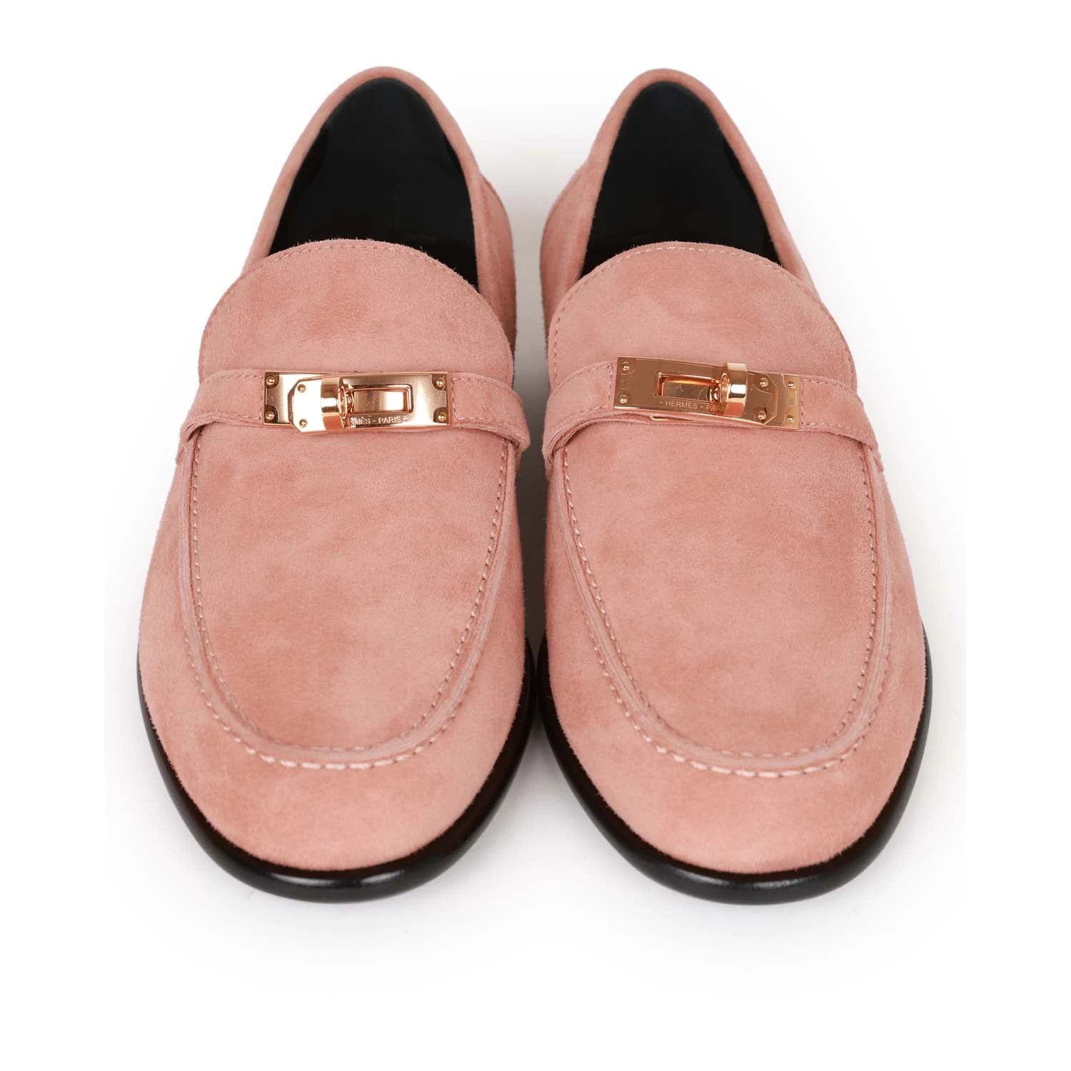 Hermès Hermes Destin Loafer Rose Aube Suede Rose Gold Hardware 38 4 Hermès Hermes Destin Loafer Rose Aube Suede Rose Gold Hardware 38 - Image 2