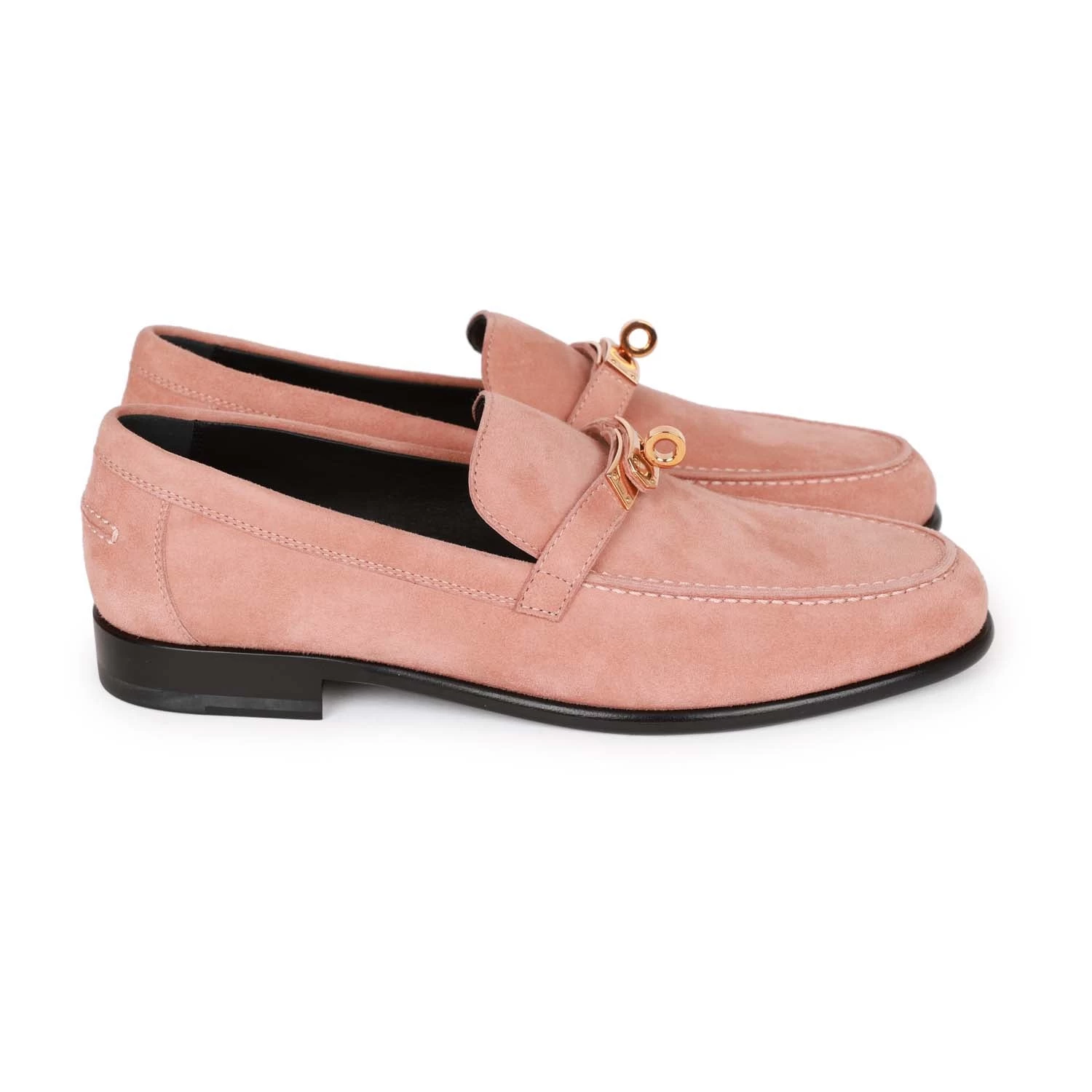 Hermès Hermes Destin Loafer Rose Aube Suede Rose Gold Hardware 38 6 Hermès Hermes Destin Loafer Rose Aube Suede Rose Gold Hardware 38 - Image 4