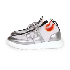 Hermès Hermes Duel Sneakers Silver, Black, And Orange Calfskin And Rubber 40 -Online Bag Store H SN 230705 1 05