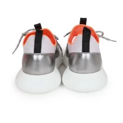 Hermès Hermes Duel Sneakers Silver, Black, And Orange Calfskin And Rubber 40 -Online Bag Store H SN 230705 1 06