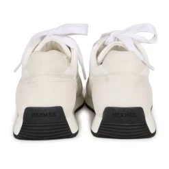 Hermès Hermes Boomerang Sneakers White/Gris Perle Epsom/Suede/Canvas 38 -Online Bag Store H SN 230828 1 RT 06