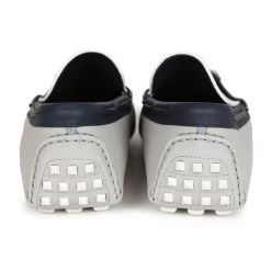 Hermès Hermes Irving Loafer White, Bleu Glacier, Bleu Nuit Epsom Palladium Hardware 42 EU -Online Bag Store H SN 231017 1 NU 06