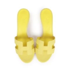 Hermès Hermes Oasis Sandals Lime Epsom 37 -Online Bag Store H SNDL 101722 1 08