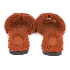 Hermès Hermes Oran Sandals Cognac Woolskin 36.5 -Online Bag Store H SNDL 102122 2 LD 06