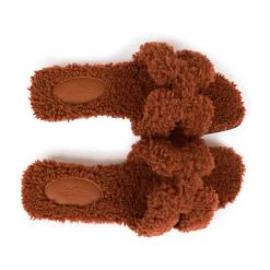 Hermès Hermes Oran Sandals Cognac Woolskin 36.5 -Online Bag Store H SNDL 102122 2 LD 07