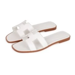 Hermès Hermes Oran Sandals White Box Calfskin 38