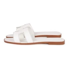 Hermès Hermes Oran Sandals White Box Calfskin 38 -Online Bag Store H SNDL 102522 1 05