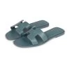 Hermès Hermes Oran Sandals Bleu Pinede Box Calfskin 38