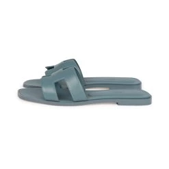 Hermès Hermes Oran Sandals Bleu Pinede Box Calfskin 38 -Online Bag Store H SNDL 102522 5 04