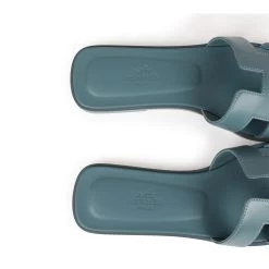 Hermès Hermes Oran Sandals Bleu Pinede Box Calfskin 38 -Online Bag Store H SNDL 102522 5 07