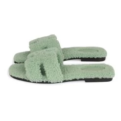 Hermès Hermes Oran Sandals Vert D'eau Woolskin 41 -Online Bag Store H SNDL 112221 1 CG 04