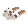 Hermès Hermes Oran Sandals Himalaya Niloticus Crocodile 38.5 -Online Bag Store H SNDL 121522 1 YW 02