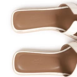 Hermès Hermes Oran Sandals Himalaya Niloticus Crocodile 38.5 -Online Bag Store H SNDL 121522 1 YW 07