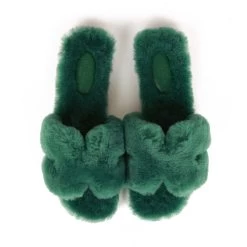 Hermès Hermes Oran Sandals Vert Anglais Shearling 37 -Online Bag Store H SNDL 230324 3 MX 06