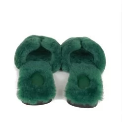 Hermès Hermes Oran Sandals Vert Anglais Shearling 37 -Online Bag Store H SNDL 230324 3 MX 08