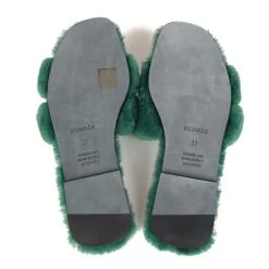 Hermès Hermes Oran Sandals Vert Anglais Shearling 37 -Online Bag Store H SNDL 230324 3 MX 09