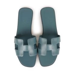 Hermès Hermes Oran Sandals Bleu Pinede Calfskin 37 17 Hermès Hermes Oran Sandals Bleu Pinede Calfskin 37 -Online Bag Store H SNDL 230324 4 MX 07