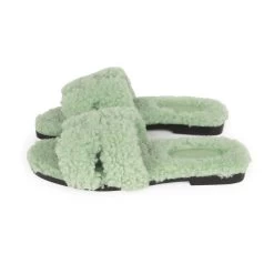 Hermès Hermes Oran Sandals Vert D'eau Woolskin 35 -Online Bag Store H SNDL 230324 9 MX 05