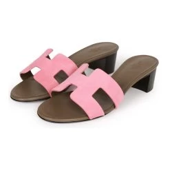 Hermès Hermes Oasis Sandals Rose Suede 36.5