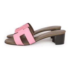 Hermès Hermes Oasis Sandals Rose Suede 36.5 -Online Bag Store H SNDL 230516 2 04