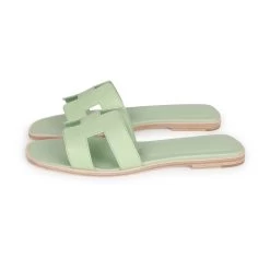 Hermès Hermes Oran Sandals Vert Jade Epsom 39.5 EU -Online Bag Store H SNDL 230705 1 05