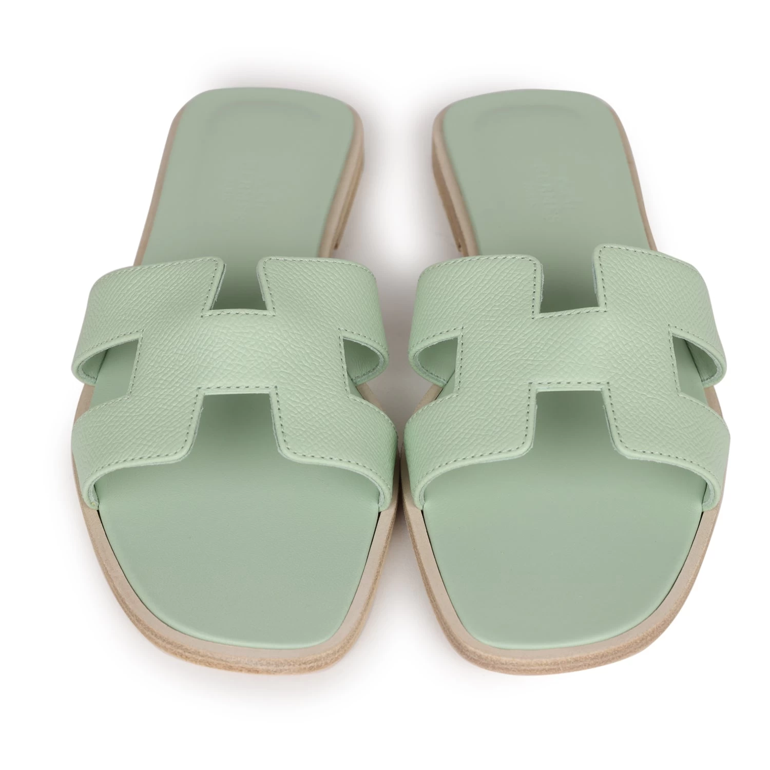 Hermès Hermes Oran Sandals Vert Jade Epsom 38 EU 4 Hermès Hermes Oran Sandals Vert Jade Epsom 38 EU - Image 2
