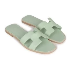 Hermès Hermes Oran Sandals Vert Jade Epsom 38 EU 13 Hermès Hermes Oran Sandals Vert Jade Epsom 38 EU -Online Bag Store H SNDL 230726 2 03