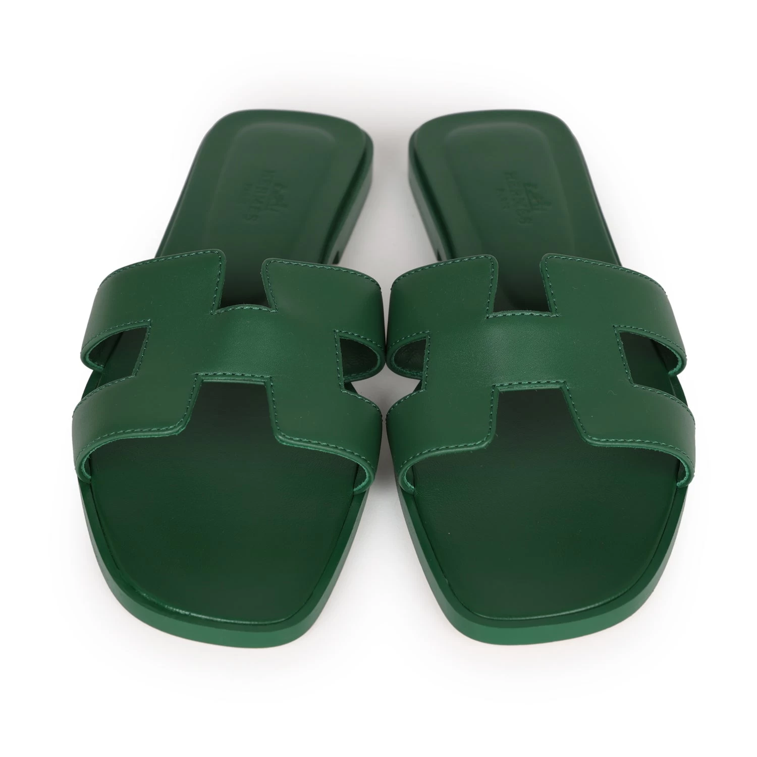 Hermès Hermes Oran Sandal Vert Electrique Calfskin 38 EU 4 Hermès Hermes Oran Sandal Vert Electrique Calfskin 38 EU - Image 2