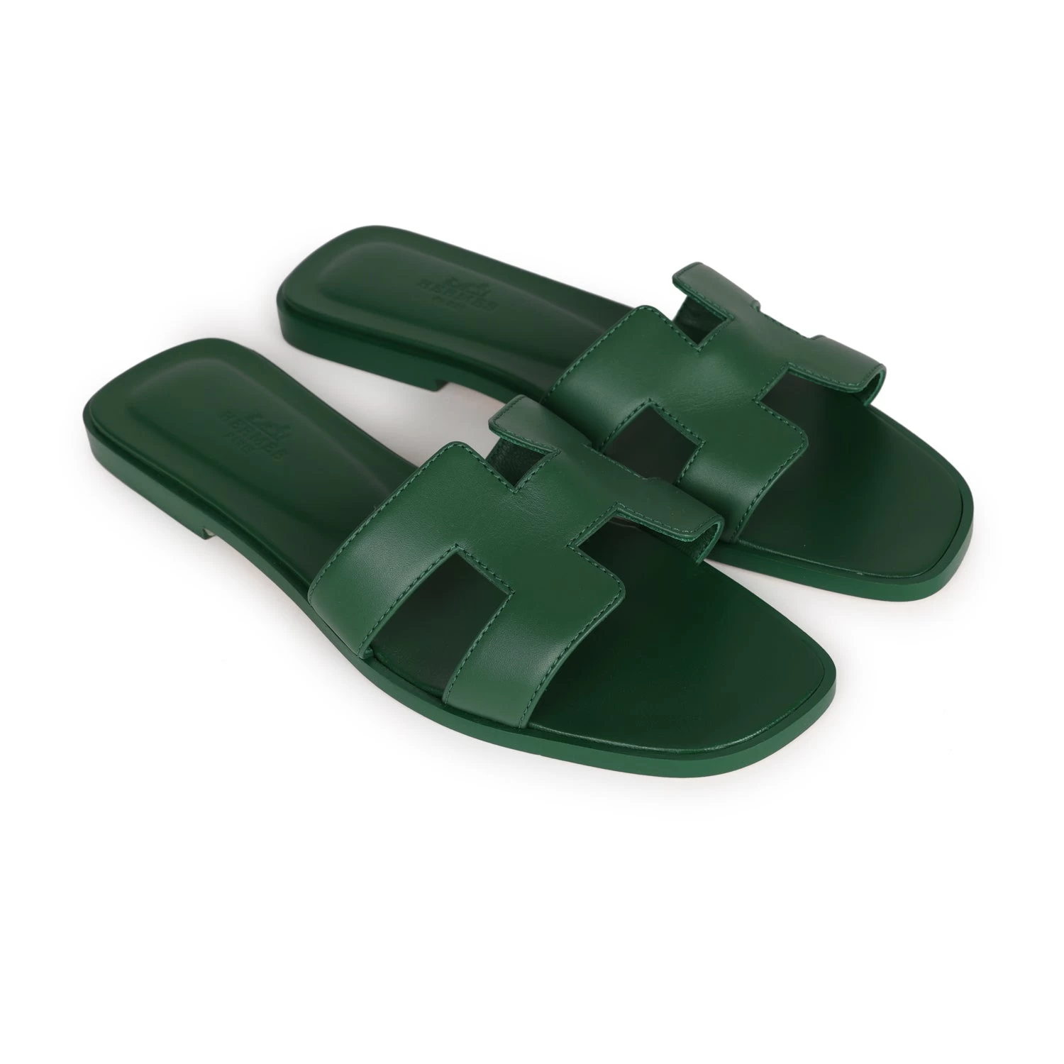 Hermès Hermes Oran Sandal Vert Electrique Calfskin 38 EU 5 Hermès Hermes Oran Sandal Vert Electrique Calfskin 38 EU - Image 3
