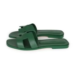 Hermès Hermes Oran Sandal Vert Electrique Calfskin 38 EU 14 Hermès Hermes Oran Sandal Vert Electrique Calfskin 38 EU -Online Bag Store H SNDL 230726 3 04