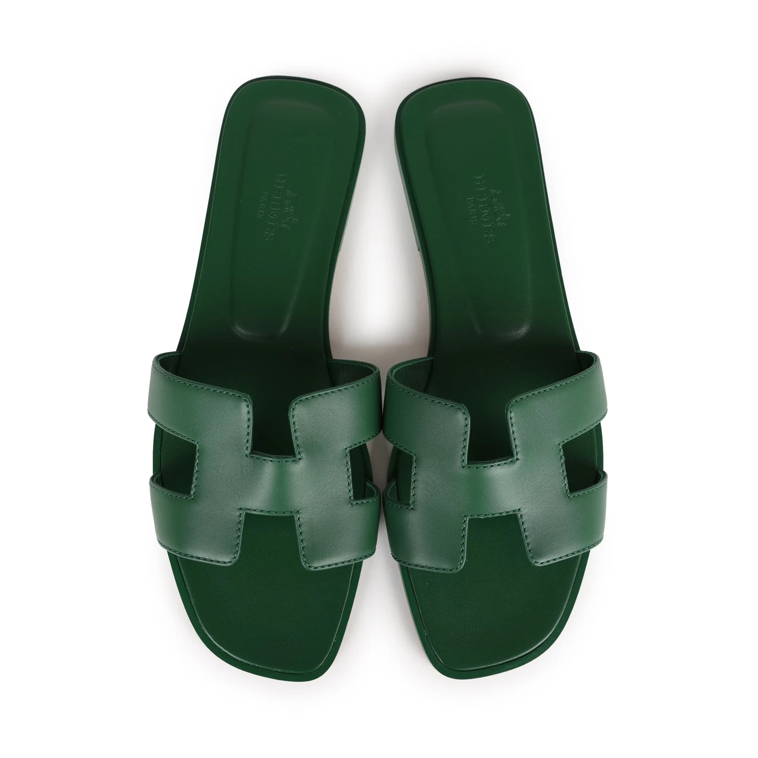 Hermès Hermes Oran Sandal Vert Electrique Calfskin 38 EU 9 Hermès Hermes Oran Sandal Vert Electrique Calfskin 38 EU - Image 7